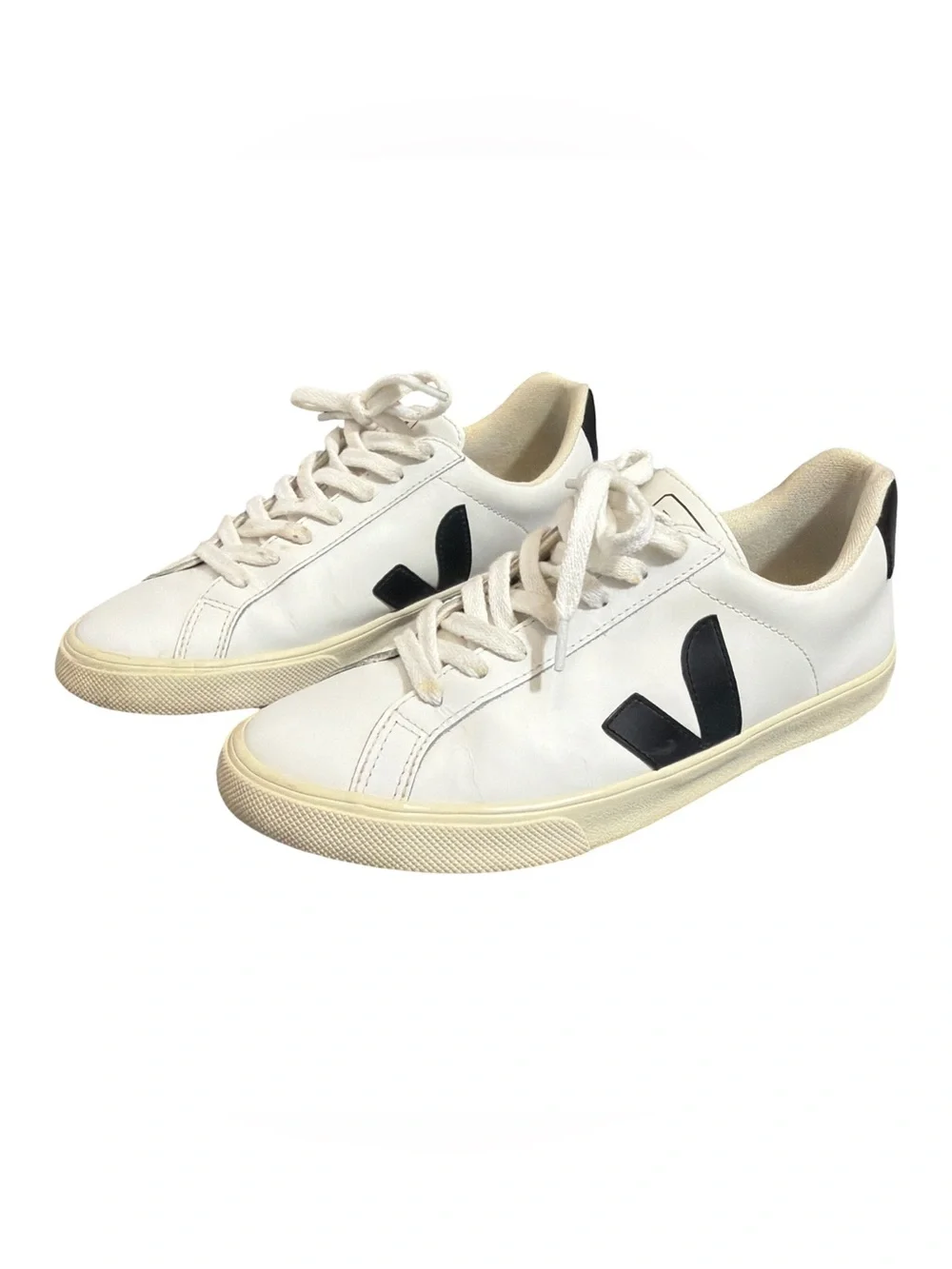 Veja • Esplar Leather Sneakers White & Black Wome’s US7 / 38